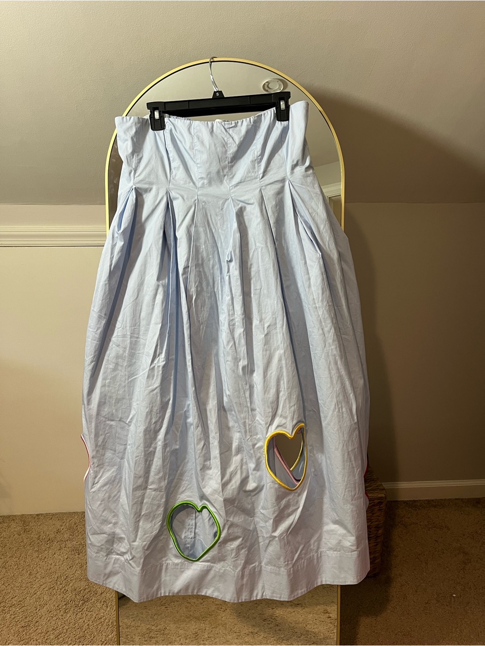 Mare Mare Strapless Cut-Out Hearts A-Line Midi Dress by Anthropologie - Picture 7 of 8